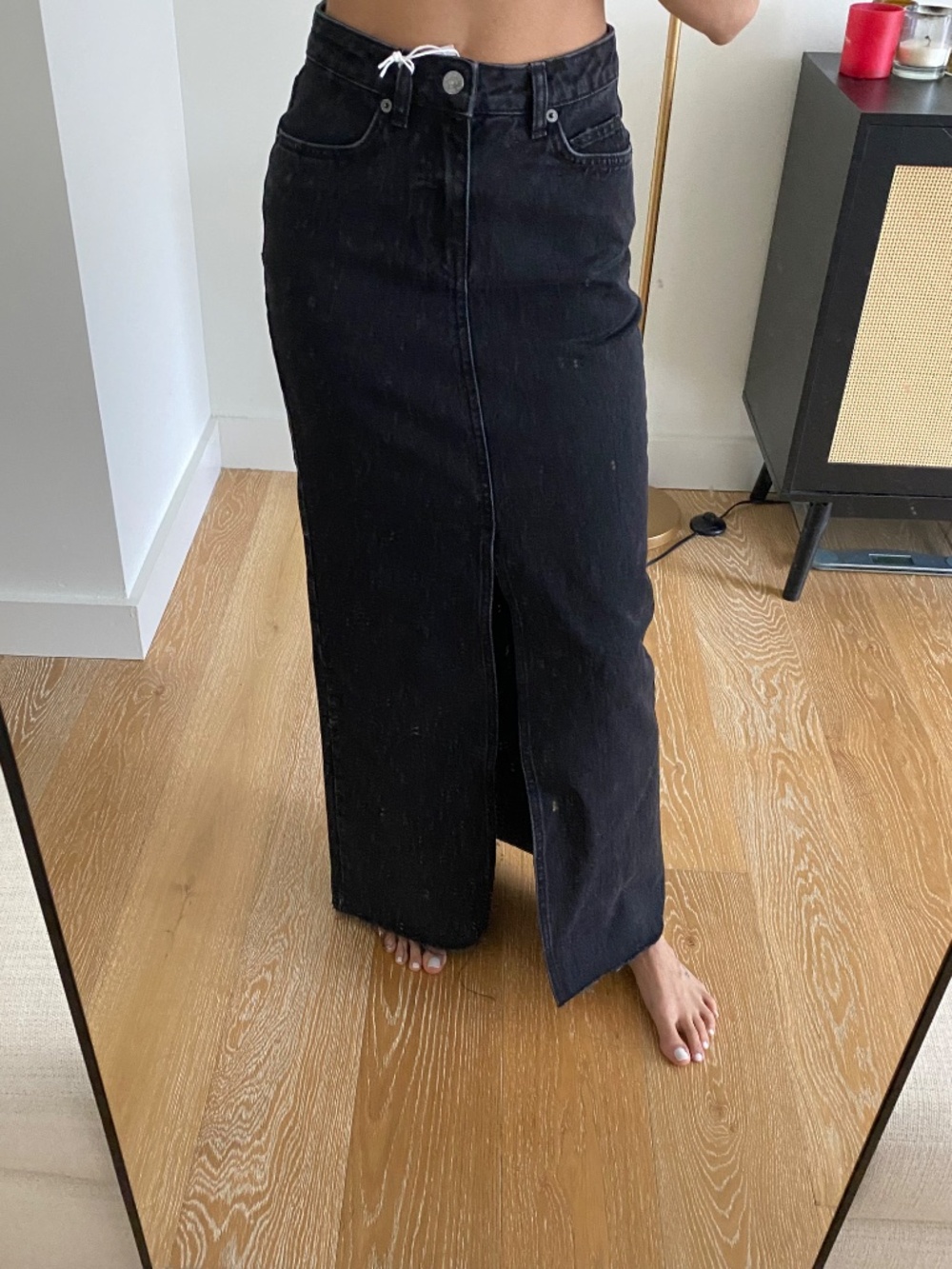 BNWT | NA-KD Denim Slit Maxi Skirt | Size XS - Picture 6 of 8